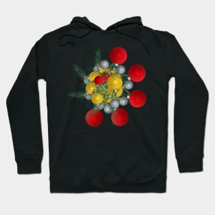 Merry Christmas tree with Christmas baubls ornaments Hoodie